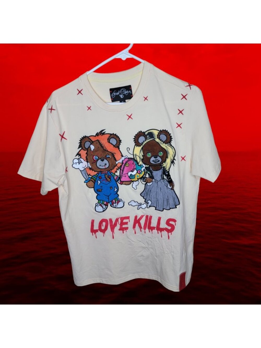 Frost Originals Love Kills Shirt Sm Chucky Tiffany Halloween Horror Childs Play